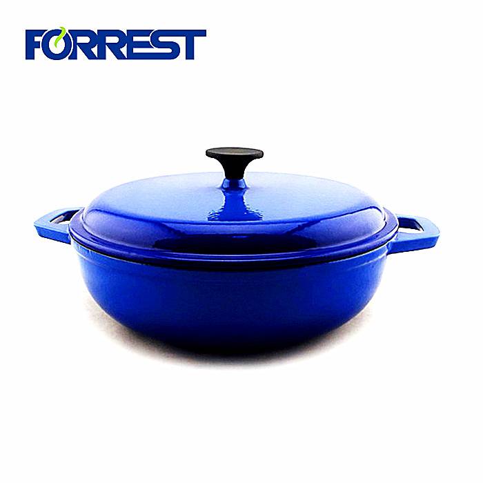 Hot sale Factory Cast Iron Pizza Pan - Best Price Cast Iron Round Cookware Casserole Pan Enameled Porcelain Dunch Oven – Forrest