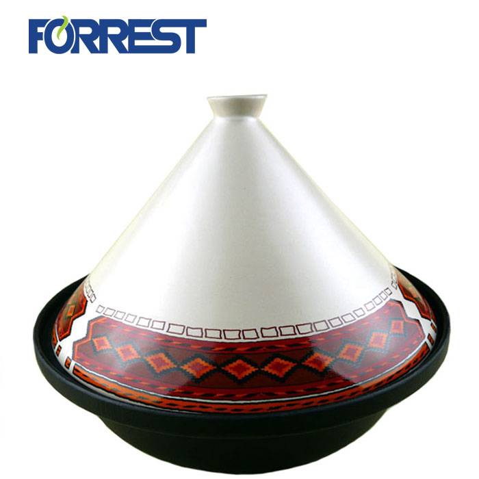 Factory For Black Teapot With Handle - 25cm Colorful enameled cast iron tagine – Forrest