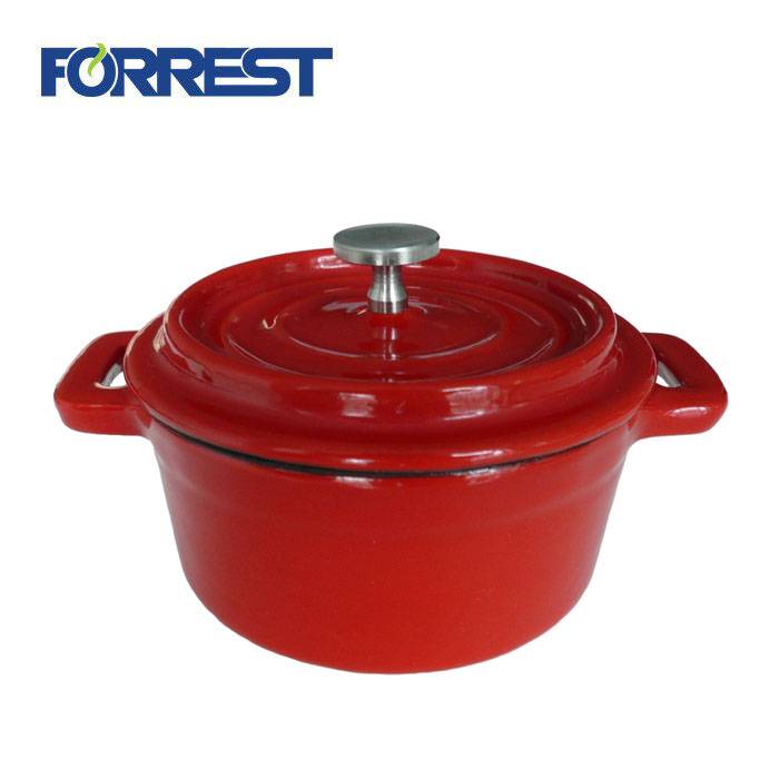China Manufacturer for Colorful Cast Iron Pot Trivet - Chinese cast iron casserole with two handles – Forrest