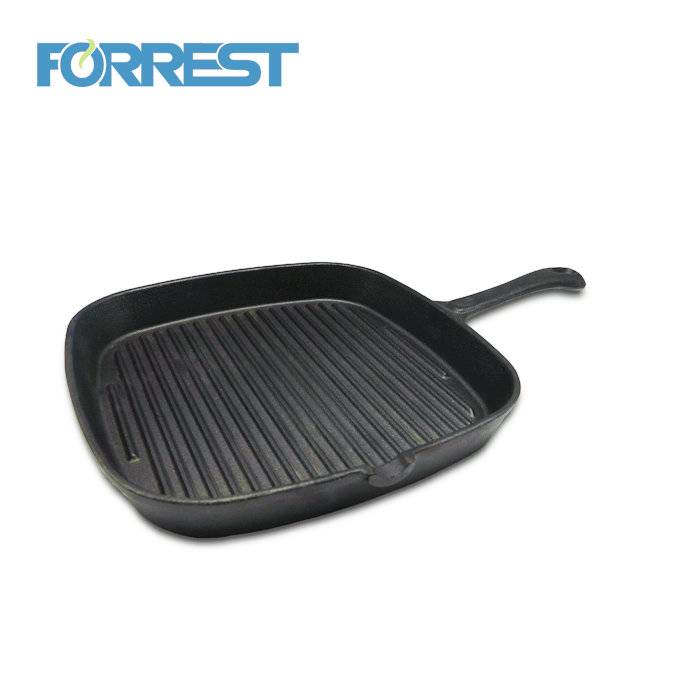 Pre-Seasoned Cast Iron square Grill Griddle Pan