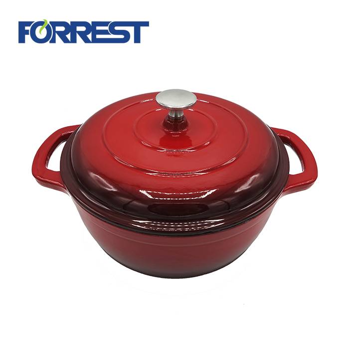 Big discounting Cast Iron Outdoor Grill - Colorful enamel cast iron No-stick Casting Cooking Pot and Casserole – Forrest