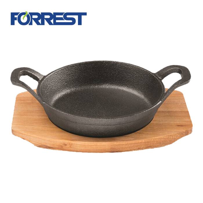 Special Price for Green Mini Cast Iron Enamel Casserole - Vegetable oil coating cast iron cookware DIA 12cm Cast Iron Frying pan – Forrest