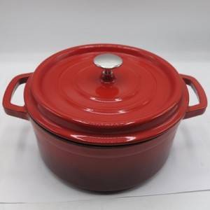 Cast Iron Casserole Dish 2.4L Suitable for All Hobs Oven Safe Enamel Coating