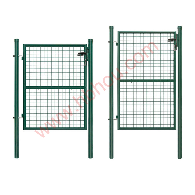 Modern Splicing Garden Gate With Round or Square Post Frame