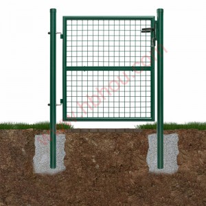 Modern Splicing Garden Gate With Round or Square Post Frame
