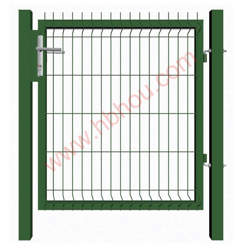 Premium 3D Fence Garden Gate Green Powder Coated Square Post Frame Featured Image