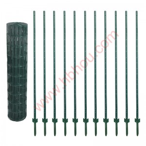 Euro Fence Set Welded Garden Fence Green With Post And Anchor