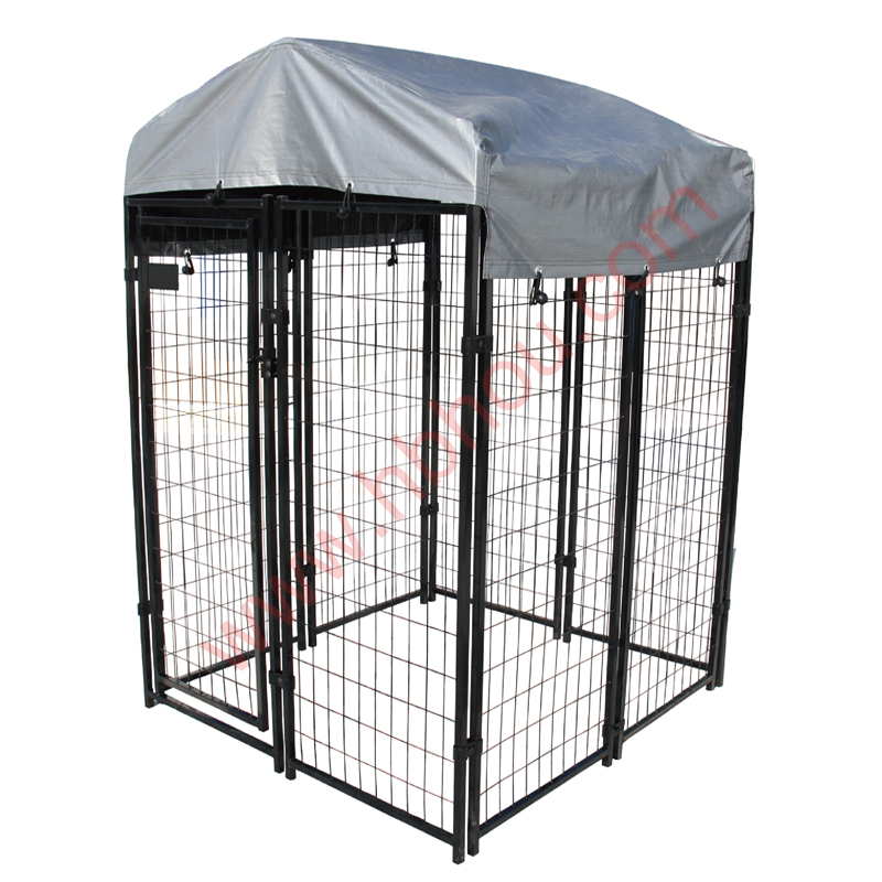 Metal Wire Dog Kennel Large Outdoor Playpen Black Powder Coated