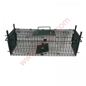 China Cheap price Foldable Live Animal Trap - Green Double Door Live Wild Animal Trap Cage – Houtuo