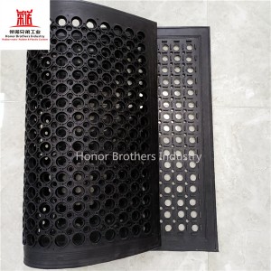 Wholesale Rubber Safety Non-Slip Kitchen Floor Drainage Hole Porous Mat with Hollow