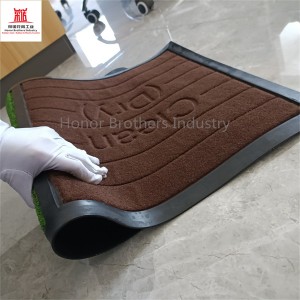 Dry and wet separation antibacterial disinfection rubber doormat HD802