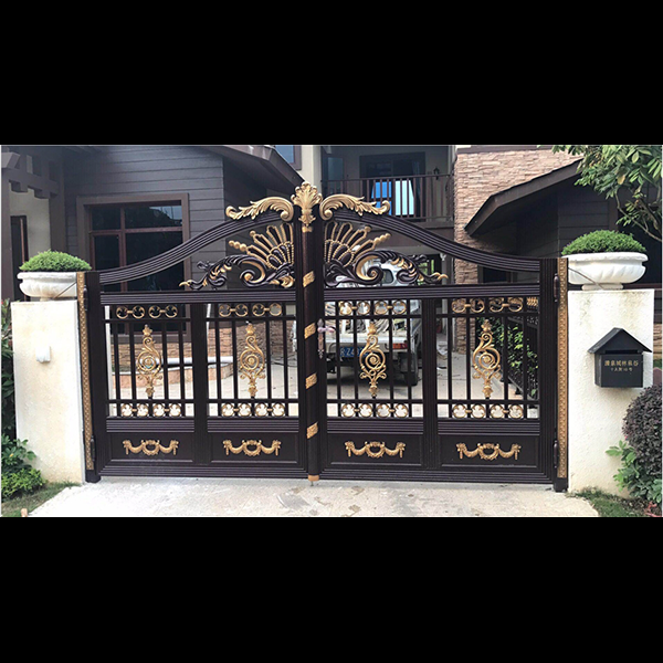 aluminum gates,entry aluminum driveway gates design,aluminum slat sliding gate,double swings aluminum gates,garden aluminum gate model,luxury aluminum entrance door (113)