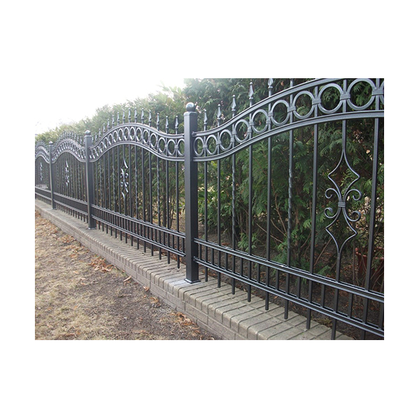 Italian fashionable graceful classic durable security aluminum fencing rod iron fence with wood wood and rod iron fence