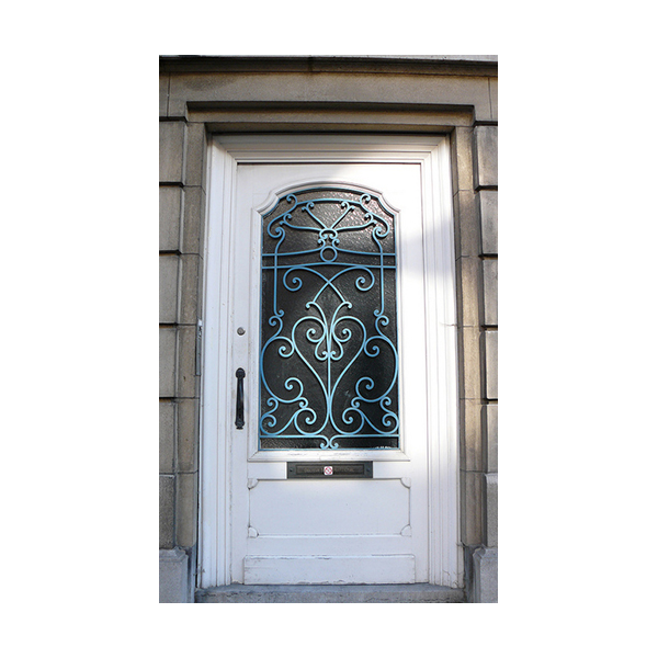 Indonesia used modern ornament simple balcony metal safety wrought iron entry single door