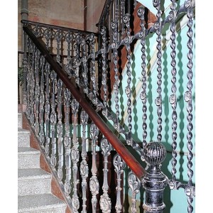 China Wholesale Baluster wrought iron –  Germany low price strong quality ornamental fancy black stainless steel staircase price – Mingshu