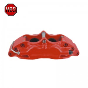 Front Brake Caliper With 4 Piston Red Coated For Racing Car
