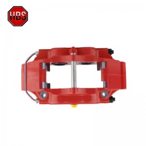 Front Brake Caliper With 4 Piston Red Coated For Racing Car
