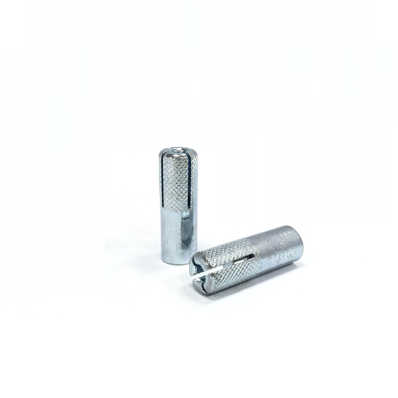 Carbon steel zinc plated drop in anchor with knurled
