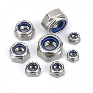 Wholesale  Long Hex Nut  - DIN985 Nylon insert lock nut  carbon steel  zinc plated – Tianbang Fasteners