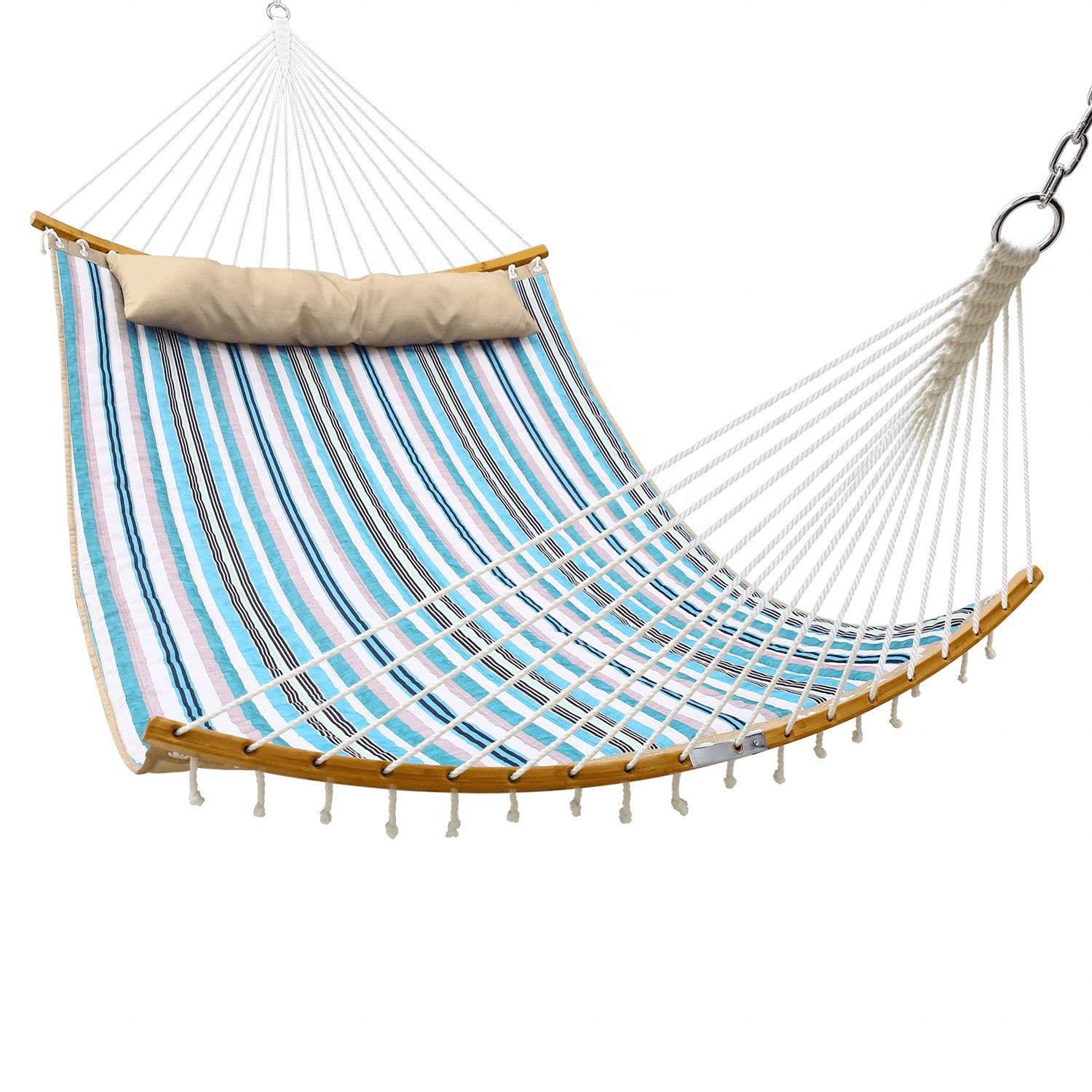 OEM/ODM China Fabric Hanging Chair - Curved Folding Bar Portable Hammock with Pillow and Carry Bag Hammock Swing 	Quilted hammock – Top Asian