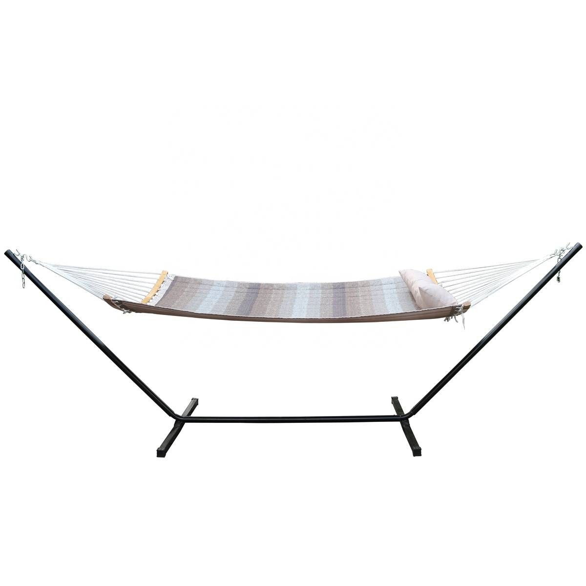 Manufacturer for Hanging Garden Chair - Folding Curved  Bar Portable Hammock with Pillow and Carry Bag Hammock Swing Camping Hammocks – Top Asian
