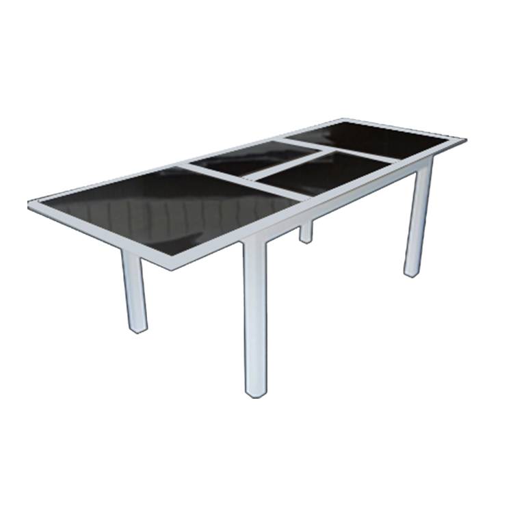 Aluminium And Glass Tretchable Extention Table Equiment