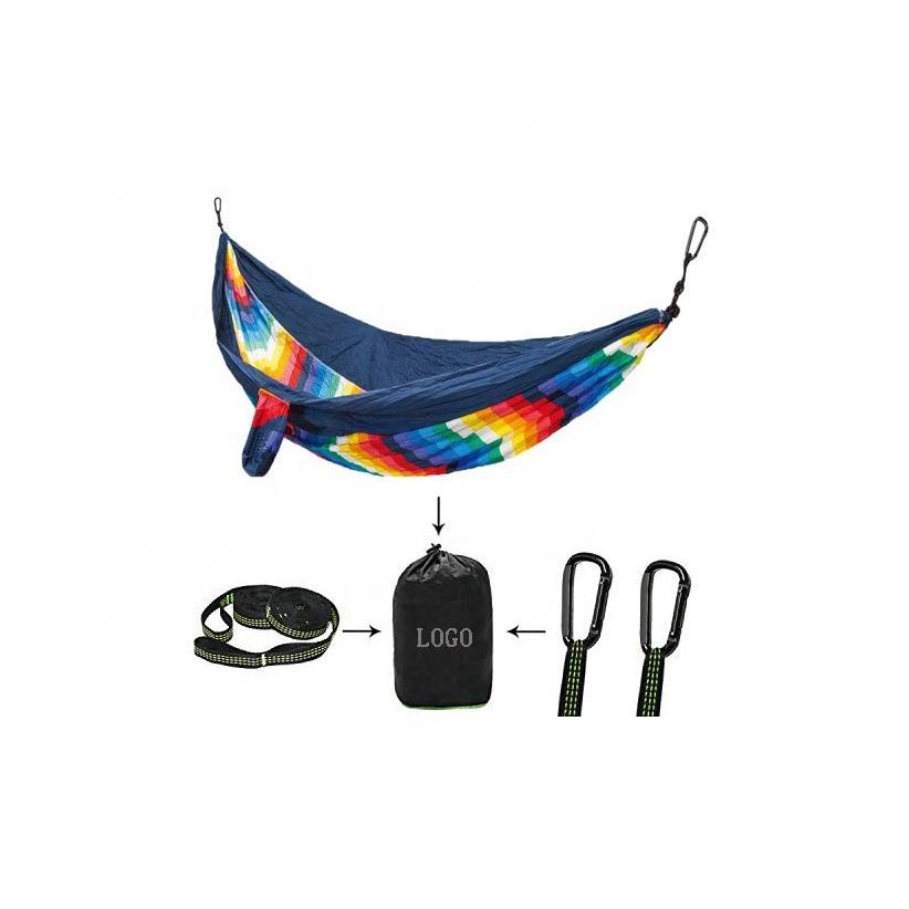 Wholesale Price China Hanging Rope Chair Swing - Outdoor Light weight  Nylon hammock softest nylon portable camping hammock – Top Asian