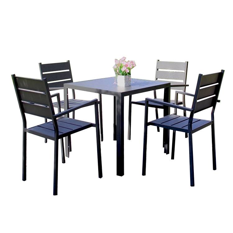 New Arrival China Vegetable Garden Trellis - Luxury  Modern Steel Garden Dinning Table And Chair Room Set – Top Asian