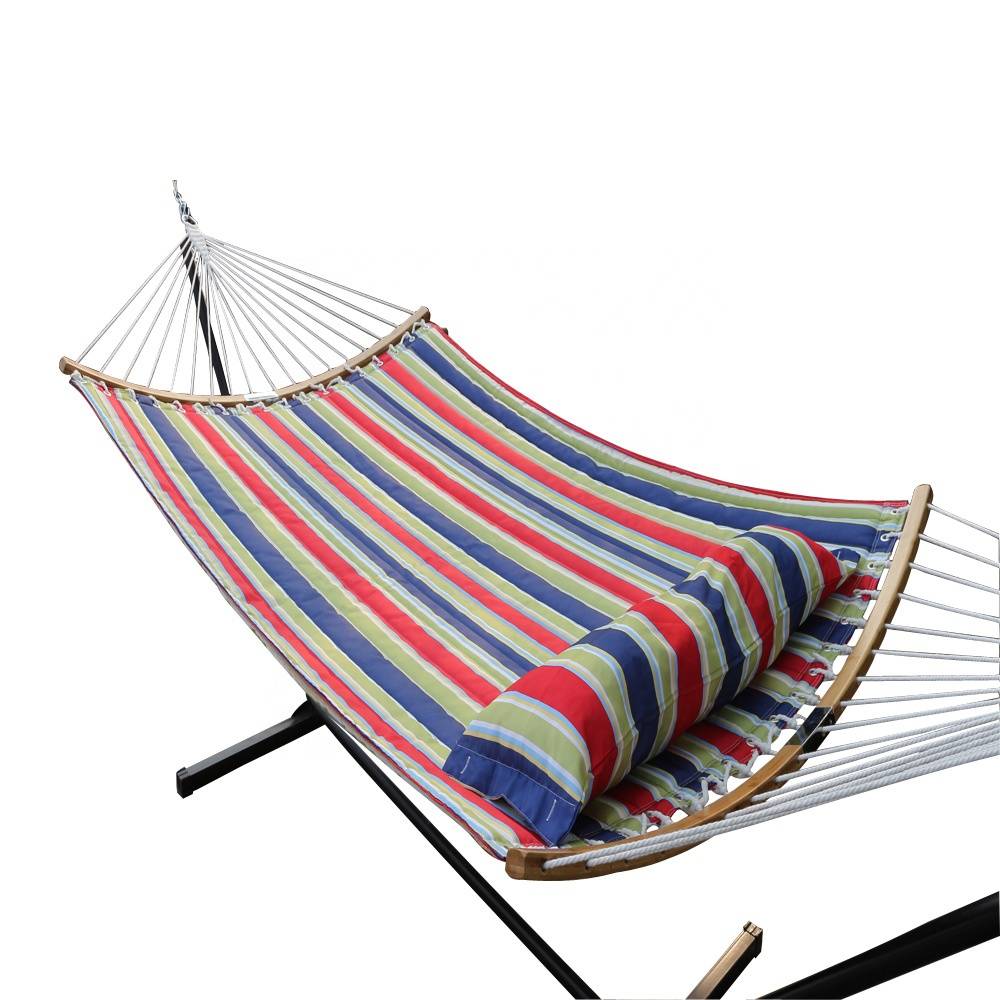 Curved Folding Bar Portable Hammock with Pillow and Carry Bag Hammock Swing