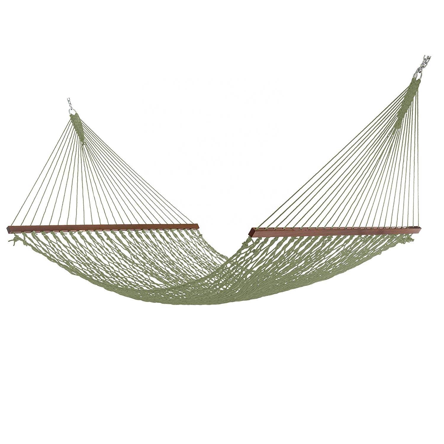 Caribbean hammock with 2 chains and S hooks Rope swing hammock