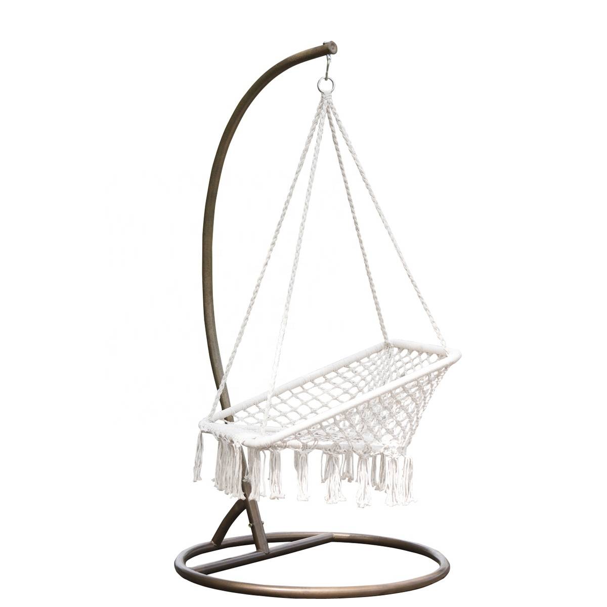 Hanging Square  Hammock Swing Chair, Outdoor Garden Rope Swing Chair