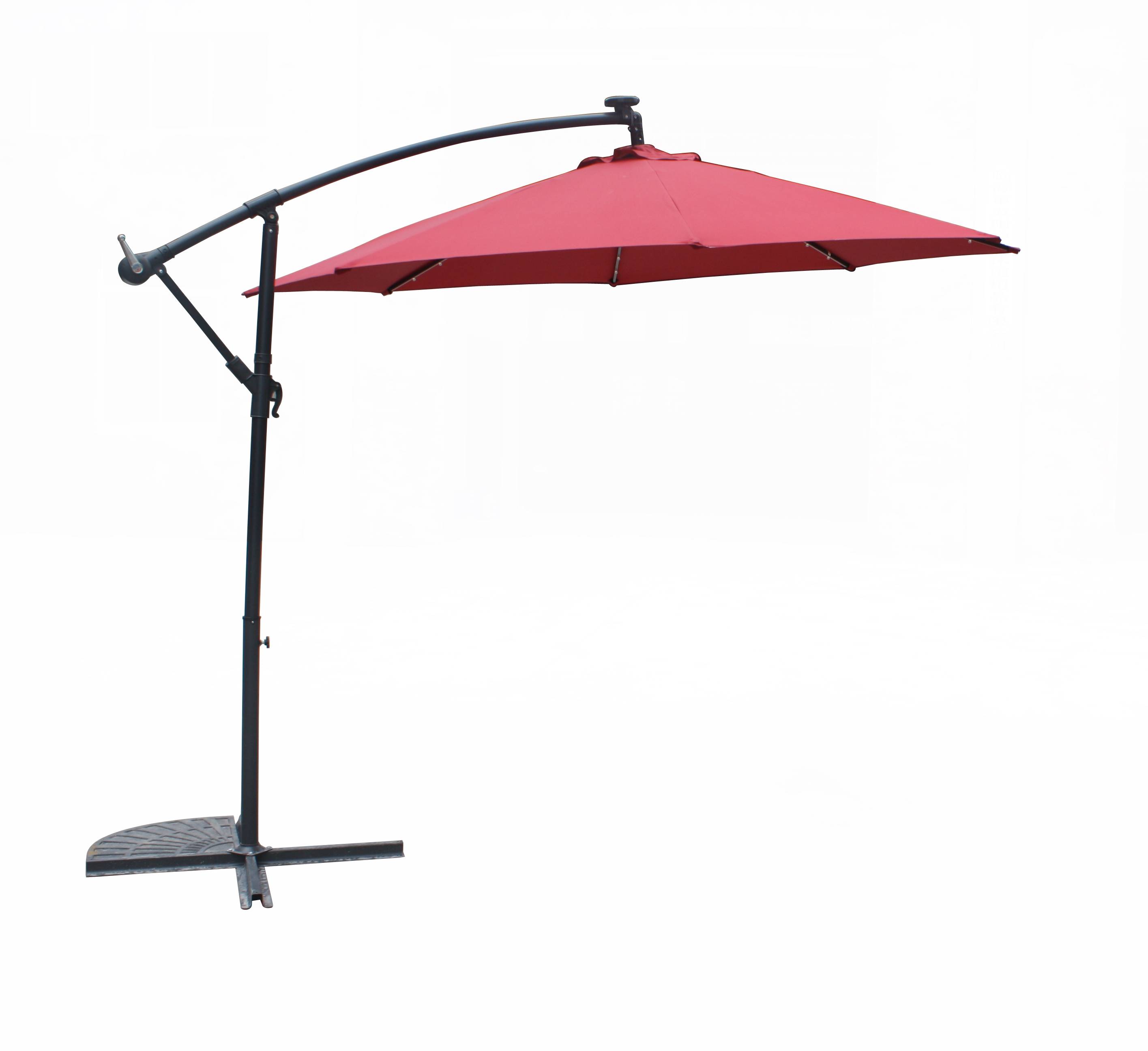 Hot sale Uv Beach Umbrella - Promotion Garden Led Parasol Patio Solar Banana umbrella – Top Asian
