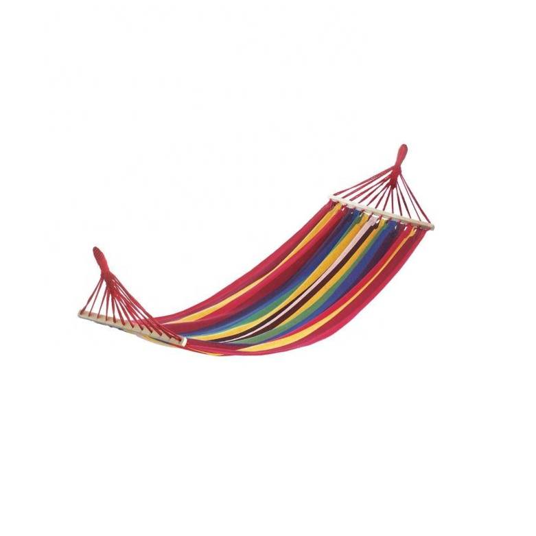 Factory wholesale Hanging Chair Seat - multi colour hammock with  spreader bar Single size polycotton Bahamas hammock – Top Asian