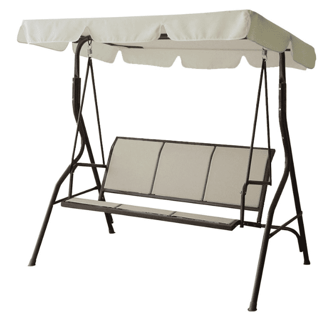 3 Seats canopy swing chair patio garden swings for outdoor backyard and deck