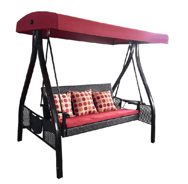 Popular Deluxe rattan swing chair/tea table