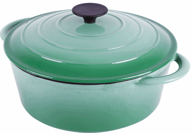 Enamel coating cast iron cookware round pot