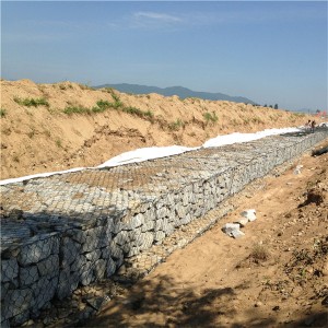 Wholesale China Galvanized Retaining Wall Mattress Factories Pricelist - Anti-Flood Bank Protection Hot Galvanized Gabion Wire Mesh Box  – Weijia