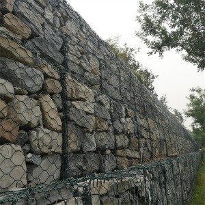 flood barrier gabion wire mesh retaining rock wall