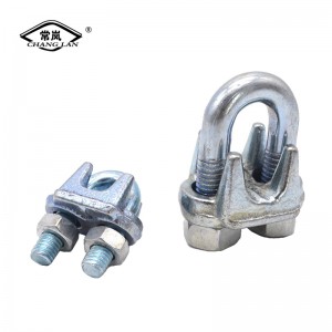 DIN 1142 Galvanized Malleable Wire Rope Clips  U Clamp 2 3 4 5 5 8mm Bending Square Bolt Nut Washer Square Bolt Wire Rope Clip