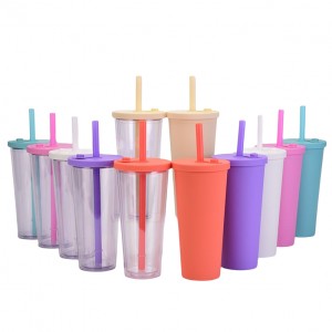 New Delivery for Yeti Straw - 24oz double wall plastic boba tumbler – Huadun