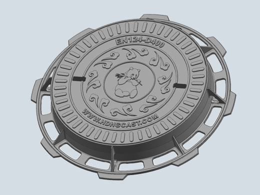 DI Manhole Covers size dia 700mm D400 class with Chinese panda image
