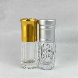 3ml 6ml 12mlfancy oud attar bottle octagonal glass bottle for arabic oud oil
