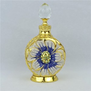 20ml Unique Arabic Style Metal Essential Oil Attar Perfume Glass Bottles with Glass Stick