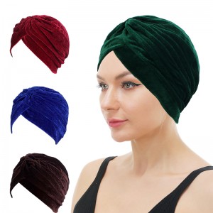 Best Baby Turban Factory –  TJM-21 Plain Velvet ruffle turban – GATHERTOP