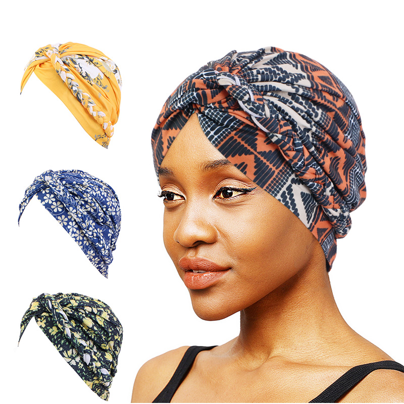 Wholesale High Quality Turbans for Ladies Suppliers –  Braided turban head wrap headwrap african printing JD-1103-1T – GATHERTOP