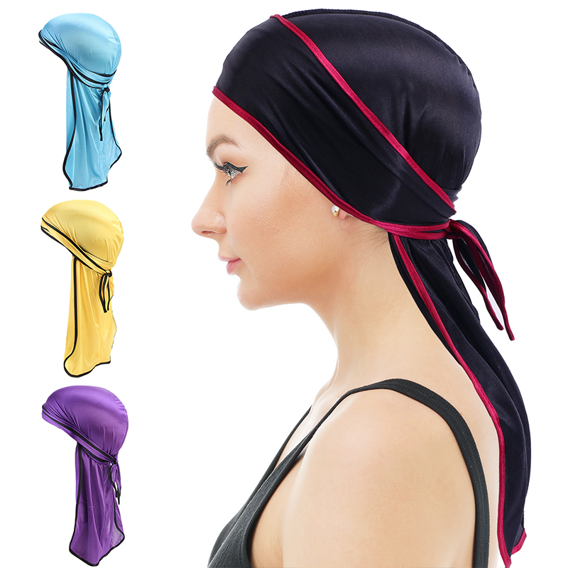 Wholesale High Quality premium durag Manufacturer –  TJM-05A Silky durag head wrap bandana cap – GATHERTOP