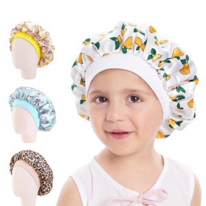 Wholesale High Quality Women Bonnets Manufacturer –  kids baby satin bonnet sleep cap K-14 – GATHERTOP