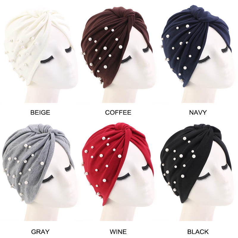 Beaded turban head wrap colors