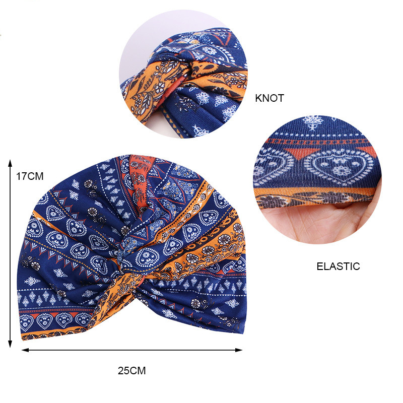 Bohemian print twist turban size