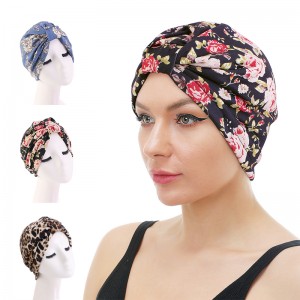Best women turban hats Supplier –  Bohemian satin lined turban head wrap TJM-410 – GATHERTOP